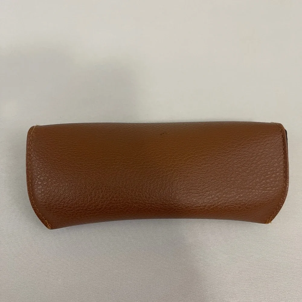 Ray Ban Brown Faux Leather Hard Shell Sunglasses Case Eyewear Storage CASE‎ ONLY